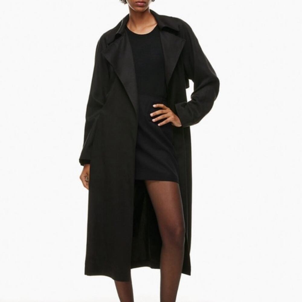 Aritzia Babaton Black Milestone Trench Coat Size: S